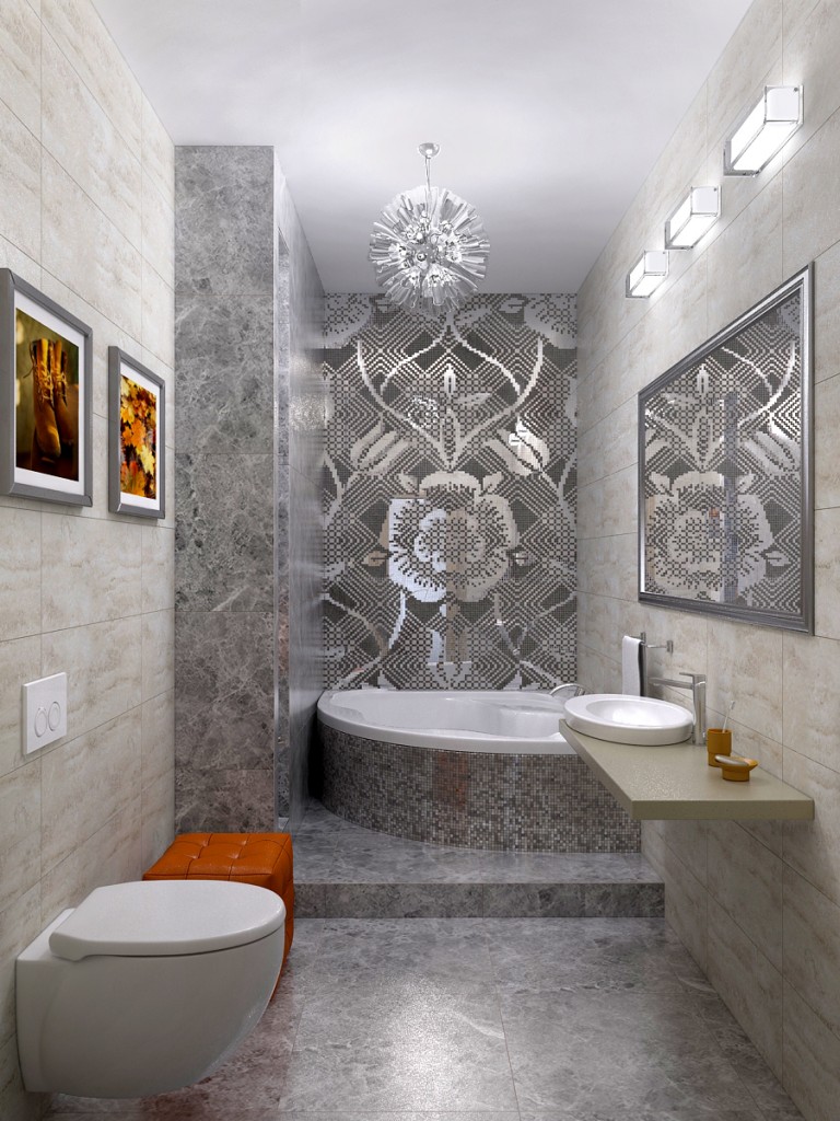 Дизайн узких ванных комнат (58 фото)